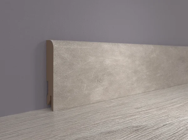 Плинтус MDF Bonkeel 24066 Бетон Лофт Светлый (80х16х2400 мм) в Самаре