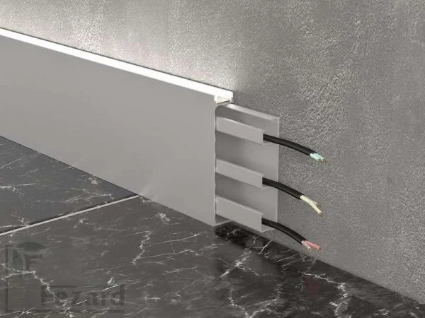 Алюминиевый плинтус Fezard Кабельный ALP-G80-LA Алюминий 80*15*2500 мм в Самаре