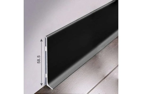 Алюминиевый плинтус Bonkeel ПЛ60 515л Черный (58,5х11,2х2500мм) в Самаре