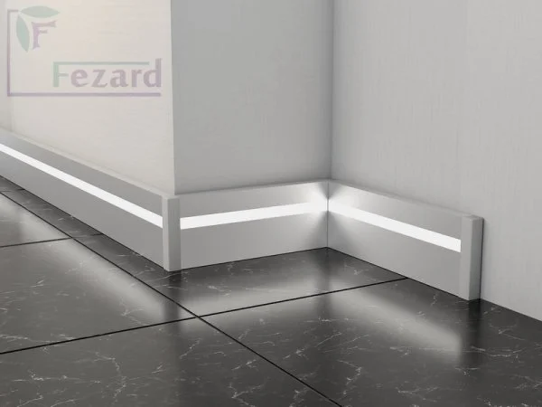 Алюминиевый плинтус Fezard Кабельный ALP-G80-LF Алюминий 80*15*2500 мм в Самаре