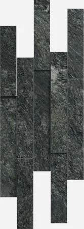 Керамогранит Italon Скайфолл Неро Брик 3D (Патинированная, 28х78) в Самаре