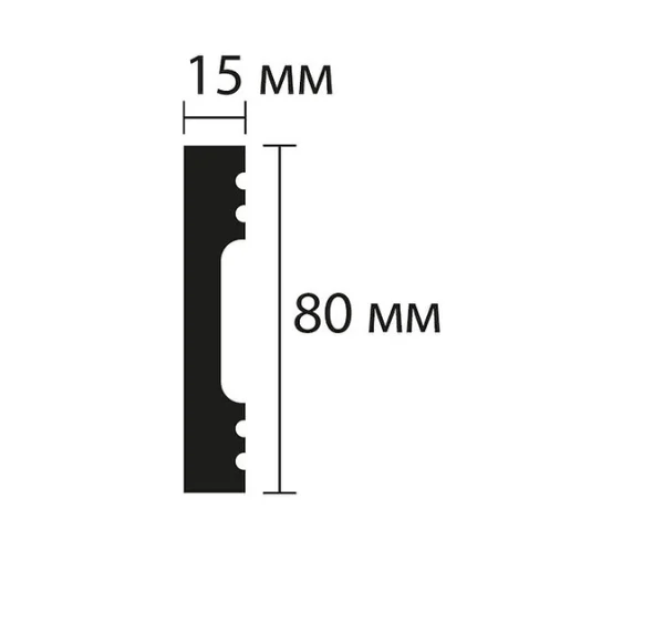 Плинтус NMC Wallstyl FD8 (80х15х2000 мм) в Самаре