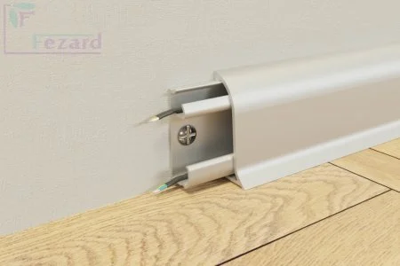 Алюминиевый плинтус Fezard Серебро 43х22х2,5м в Самаре