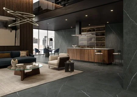 Керамогранит Italon Метрополис Империал Блэк 120х278 (Натуральная и Реттифицированная) в Самаре