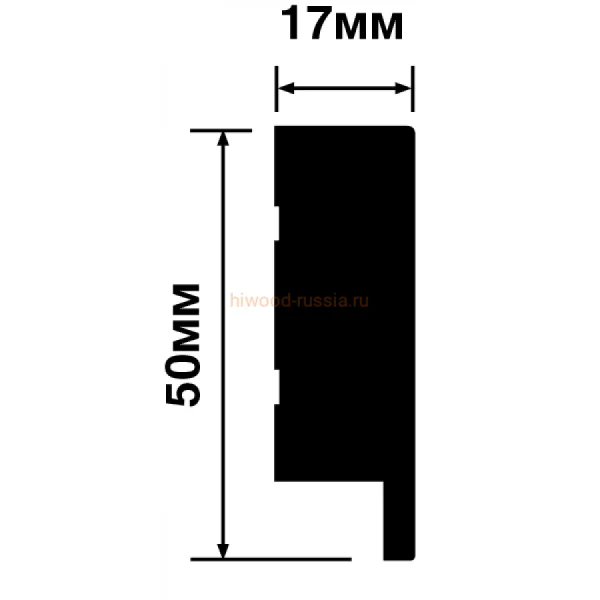 Финишный молдинг LF1 W50 (50х17х2700мм) в Самаре