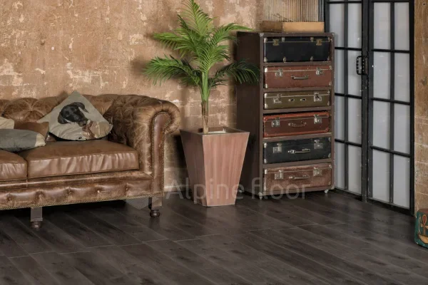 Кварц-виниловая плитка Alpine Floor Premium XL Дуб Торфяной ЕСО 7-11, 8 мм. 43 класс в Самаре