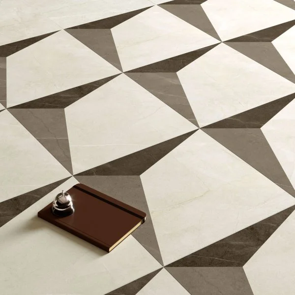 Керамогранит Coliseum Фьямма Уайт Вставка Фрэйм 60х60 (Натуральный и Реттифицированный) в Самаре