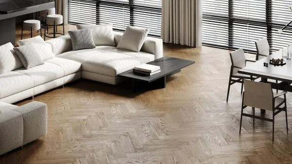 Паркетная доска Quartz Parquet Английская Ёлка Дуб Карельский 33-419 в Самаре