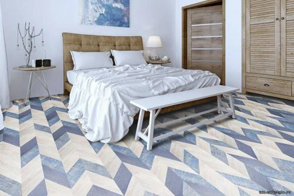 Пробковое покрытие CorkStyle Chevron Blue (1235*305*6 мм) HC в Самаре