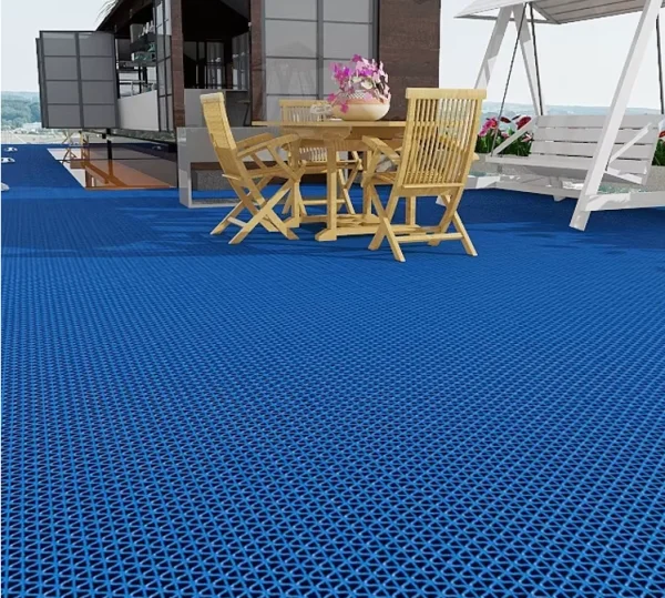 Грязезащитное рулонное покрытие ЗигЗаг Синий 4,5 мм (1,2 м) Китай в Самаре