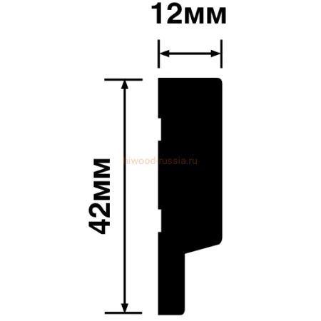Финишный молдинг LF124A GR15K правый декорированный (42х12х2700мм) в Самаре