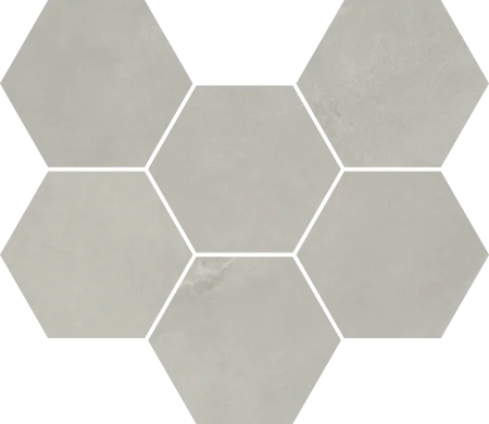 Керамогранит Italon Континуум Сильвер Мозаика Гексагон (Натуральная 25х29) в Самаре