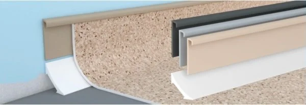 Коннелюрный плинтус Bonkeel Верхняя светло-серая часть (28х5х2200мм) в Самаре