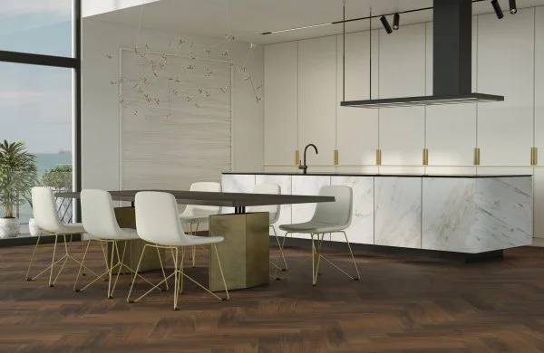 Паркетная доска Quartz Parquet Английская Ёлка Орех Американский 33-400-29 в Самаре