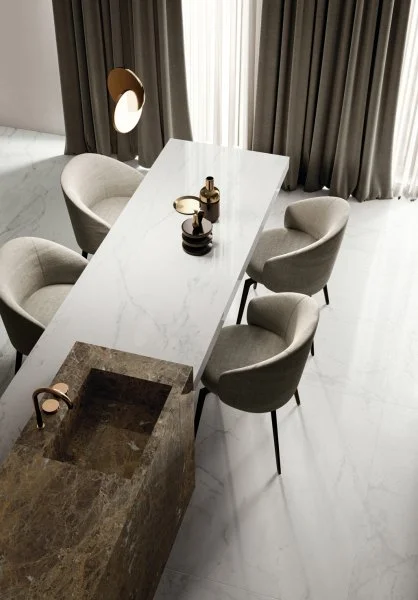 Керамогранит Italon Шарм Делюкс Бьянко Микеланджело 60х120 (Паттинированная и реттифицированная) в Самаре