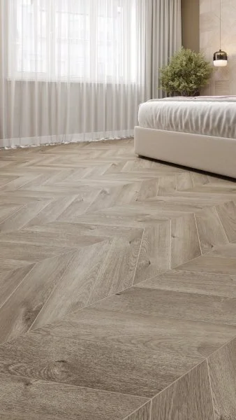 Кварц-виниловая плитка Alpine Floor Chevron Дуб Натур. Отбеленный ECO 20-3 (2,5 мм. 43 класс) в Самаре