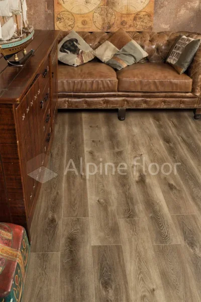 Кварц-виниловая плитка Alpine Floor Premium XL Дуб Коричневый ЕСО 7-9, 8 мм. 43 класс в Самаре