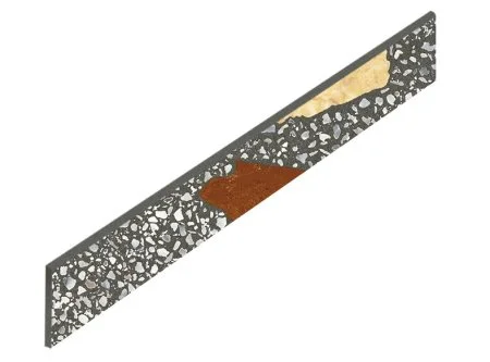 Керамогранит Coliseum Палладио Блэк Плинтус (Натуральный, 7,2х60) в Самаре