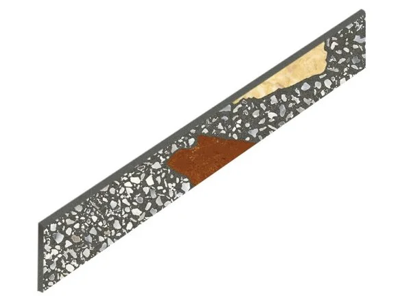 Керамогранит Coliseum Палладио Блэк Плинтус (Натуральный, 7,2х60) в Самаре