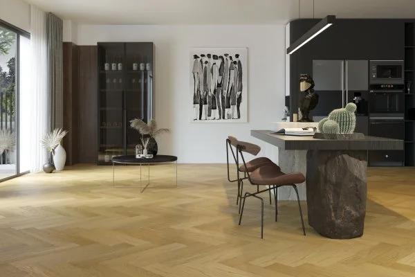 Паркетная доска Quartz Parquet Английская Ёлка Дуб Медовый Раф 33-463 в Самаре