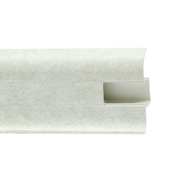 Пластиковый плинтус Royce №860 Белый Кварц (58х22х2200мм) в Самаре