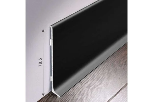 Алюминиевый плинтус Bonkeel ПЛ80 515л Черный (78,5х11,2х2500мм) в Самаре