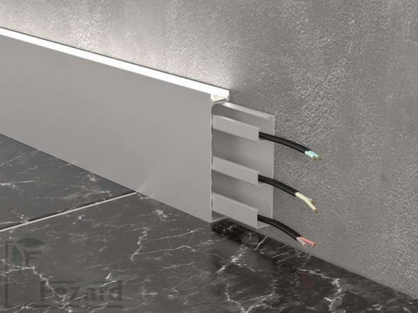 Алюминиевый плинтус Fezard Кабельный ALP-G80-LA Алюминий 80*15*2500 мм в #REGION_NAME_DECLINE_PP#